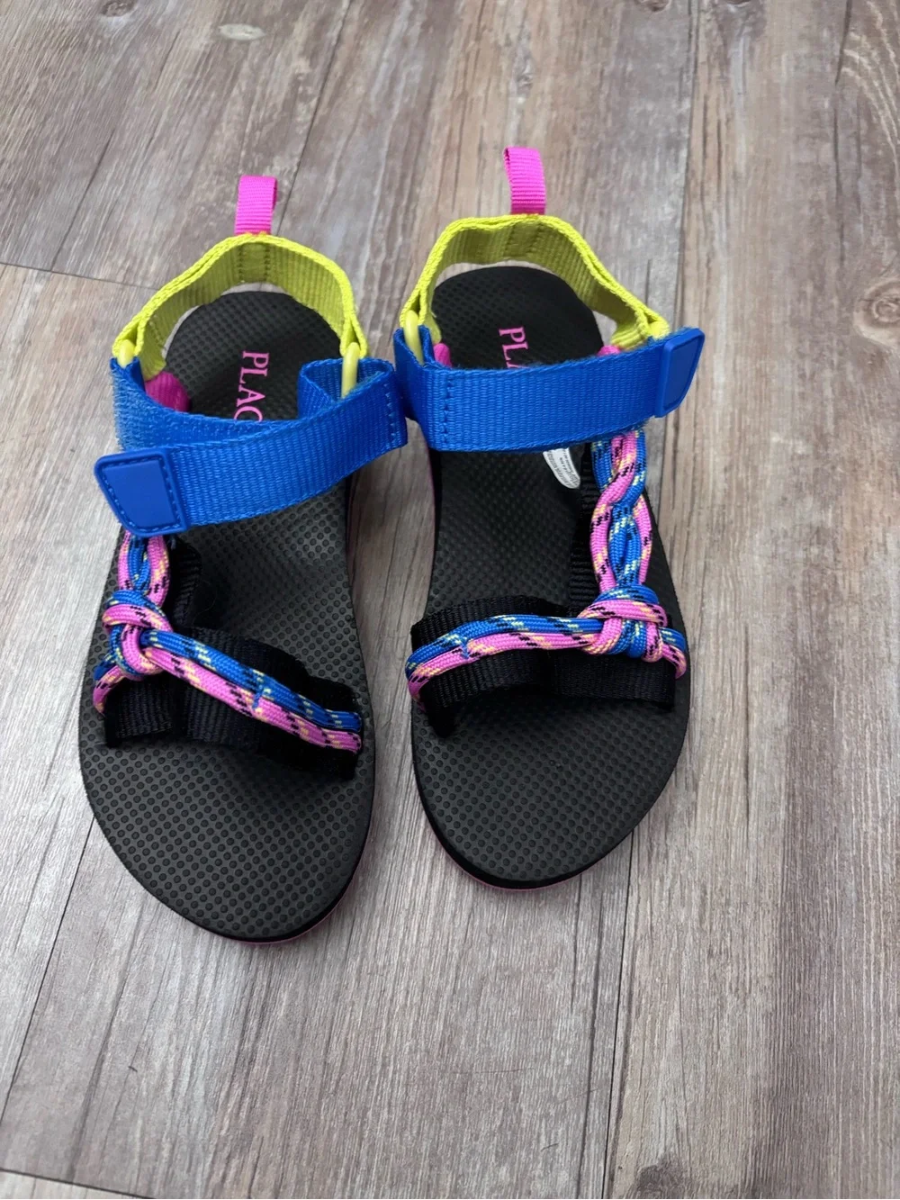 Kids Multicolor Outdoor Sandals - Blue, Yellow & Pink